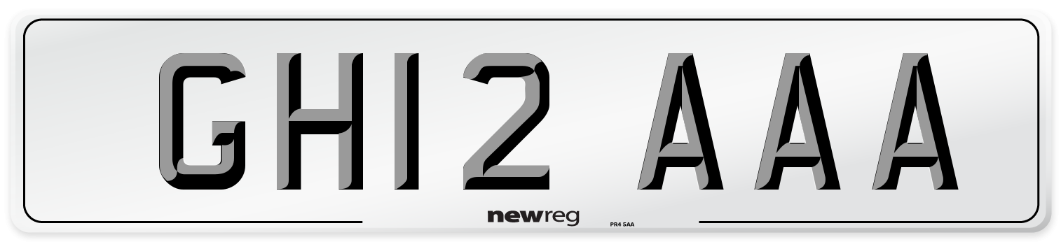 GH12 AAA Number Plate from New Reg